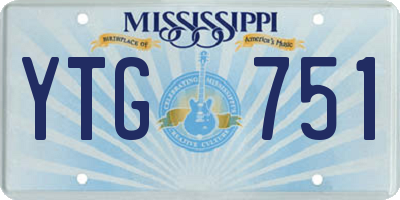 MS license plate YTG751