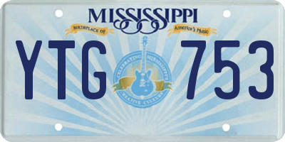 MS license plate YTG753
