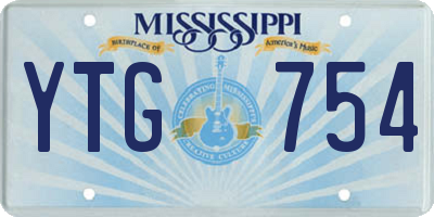 MS license plate YTG754