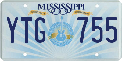 MS license plate YTG755