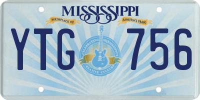 MS license plate YTG756