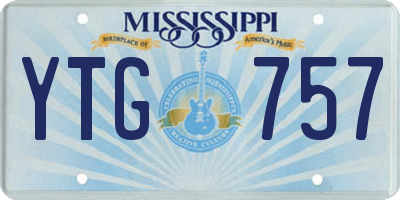 MS license plate YTG757