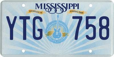MS license plate YTG758