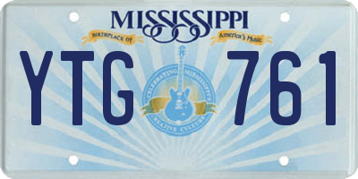MS license plate YTG761