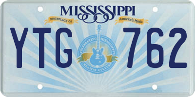 MS license plate YTG762