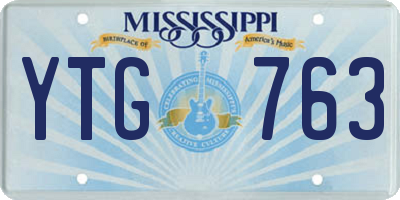 MS license plate YTG763