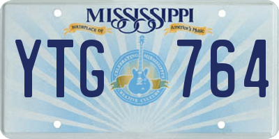 MS license plate YTG764