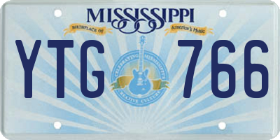 MS license plate YTG766