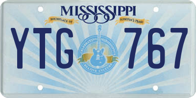 MS license plate YTG767