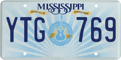 MS license plate YTG769