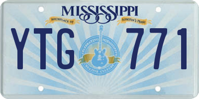 MS license plate YTG771