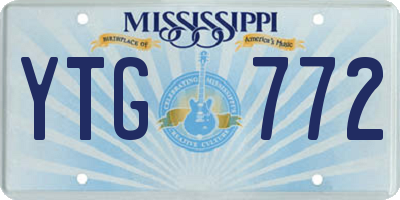 MS license plate YTG772