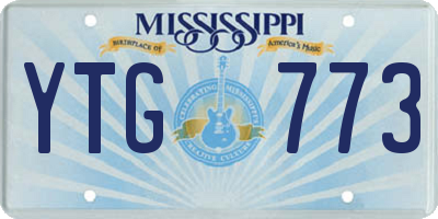 MS license plate YTG773