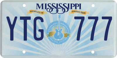 MS license plate YTG777