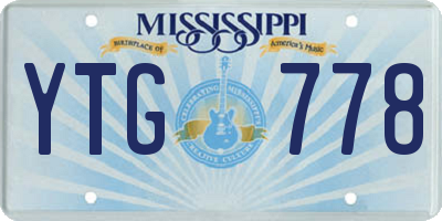 MS license plate YTG778