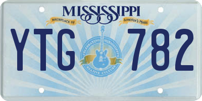 MS license plate YTG782