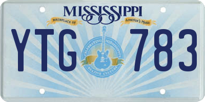 MS license plate YTG783