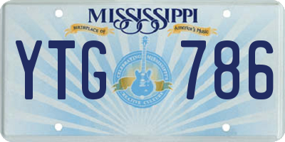 MS license plate YTG786