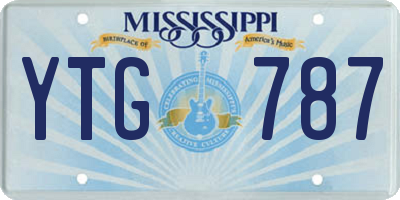 MS license plate YTG787