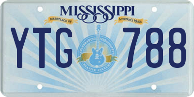 MS license plate YTG788