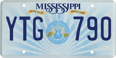 MS license plate YTG790
