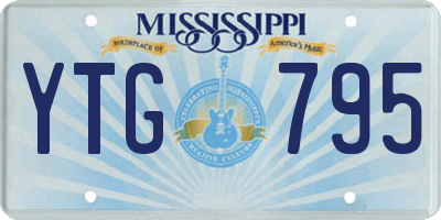 MS license plate YTG795