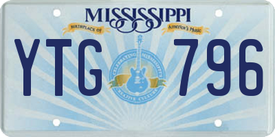 MS license plate YTG796