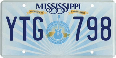 MS license plate YTG798