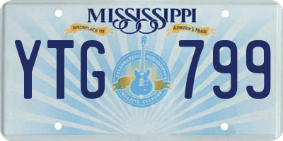 MS license plate YTG799