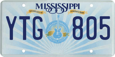MS license plate YTG805