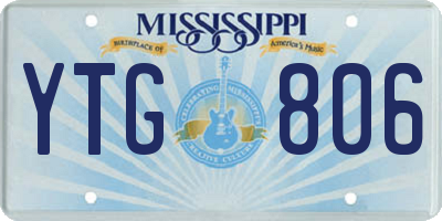 MS license plate YTG806