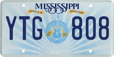 MS license plate YTG808