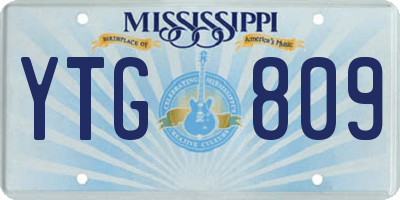 MS license plate YTG809