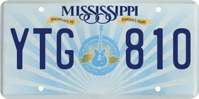 MS license plate YTG810