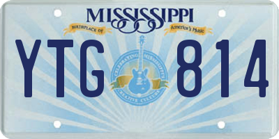 MS license plate YTG814