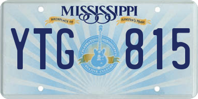 MS license plate YTG815