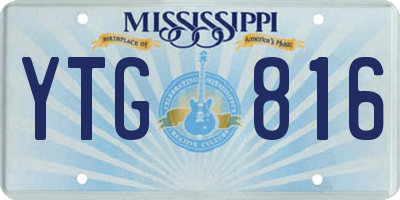 MS license plate YTG816