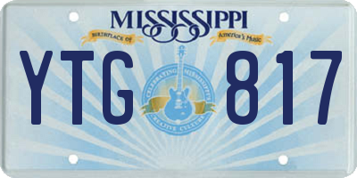 MS license plate YTG817