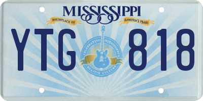 MS license plate YTG818
