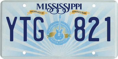 MS license plate YTG821