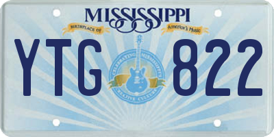 MS license plate YTG822