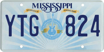 MS license plate YTG824