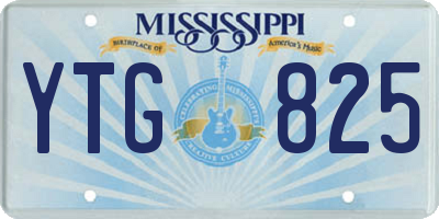 MS license plate YTG825