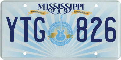 MS license plate YTG826
