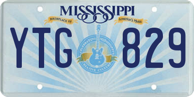 MS license plate YTG829