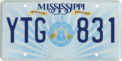 MS license plate YTG831