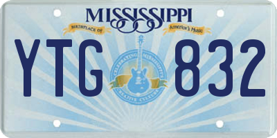 MS license plate YTG832