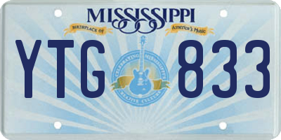 MS license plate YTG833