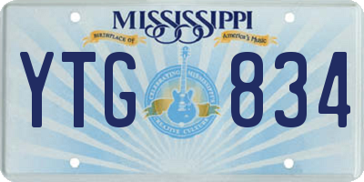 MS license plate YTG834