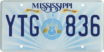 MS license plate YTG836